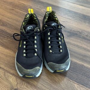 Merrell Black and Yellow Athletic Shoes
